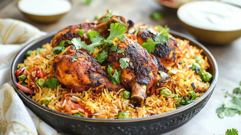 Indo-French fusion biryani dish at Curry Gourmet in Dubai